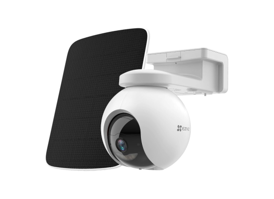 EZVIZ EB8 Pro 4G Kit 4K Outdoor Battery Pan & Tilt Camera with 8W Solar Panel – 4G LTE, Wi-Fi 6, 10,400mAh Battery, AI Detection (CS-EB8/SP 4K.WGA)